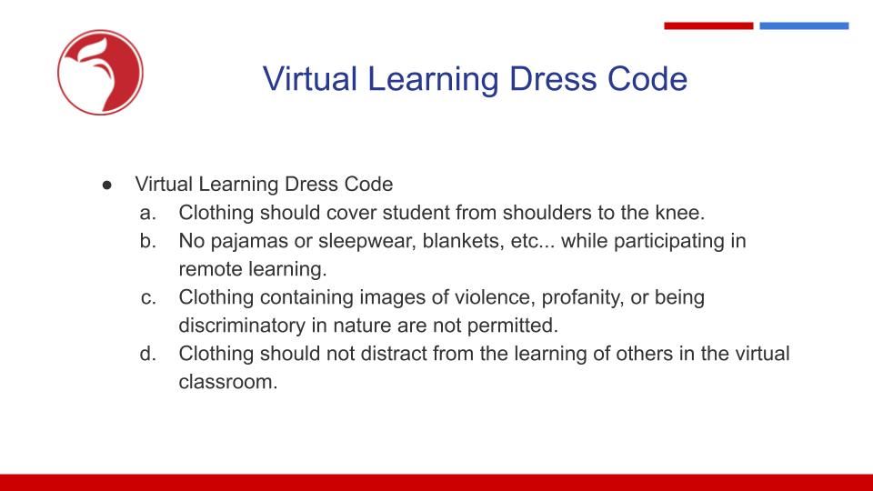 Virtual Learning Dress Code